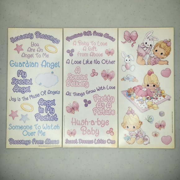 Precious Moments Baby Girl Scrapbooking Sticker Lot - Picture 2 of 5
